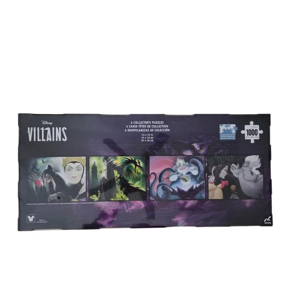 Disney Villains Collector’s Jigsaw Puzzle Set 4-Pack 1000 Pieces Each 24